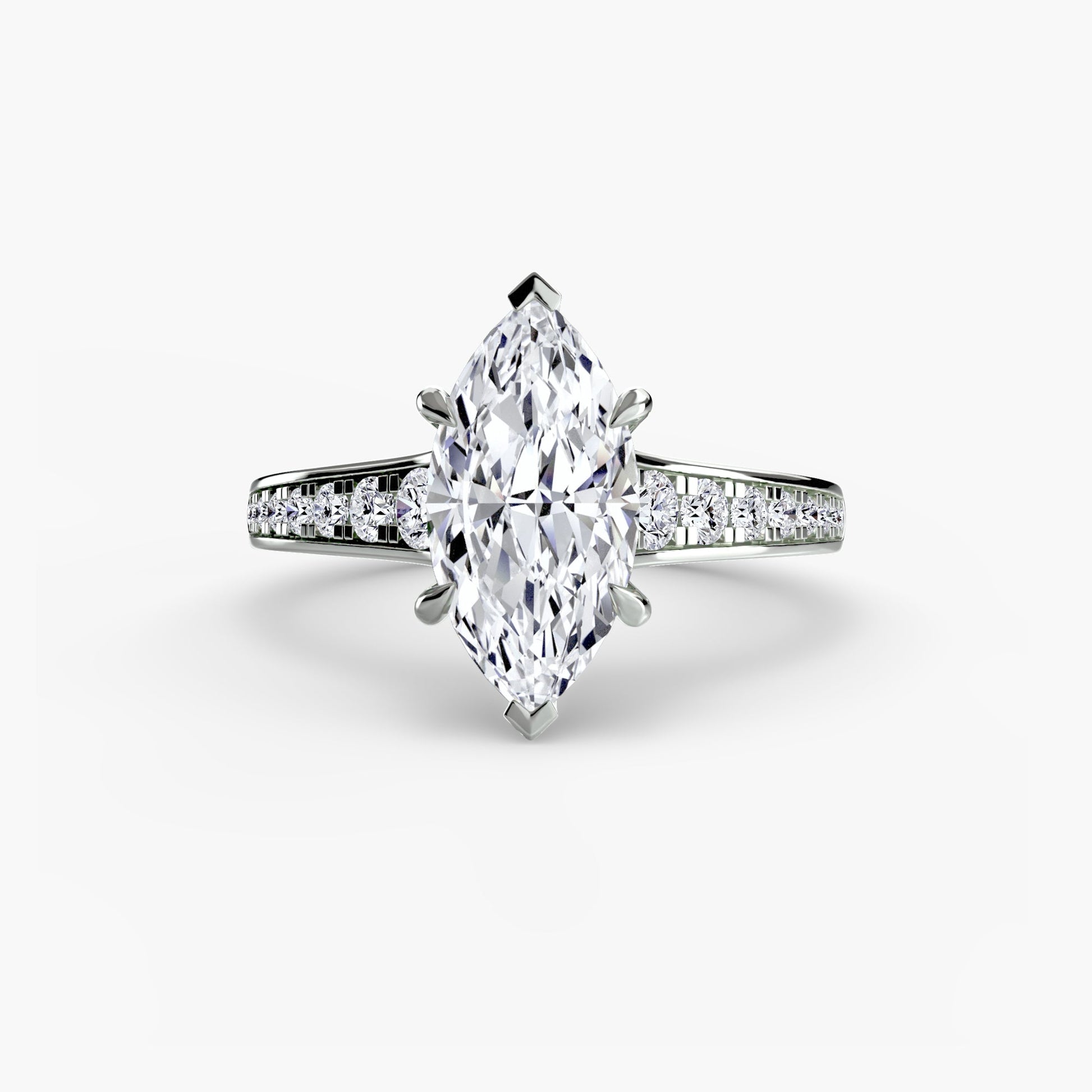Solitaire with Pavé 7 AG & CO Jewellery