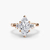 9K Rose Gold / Marquise