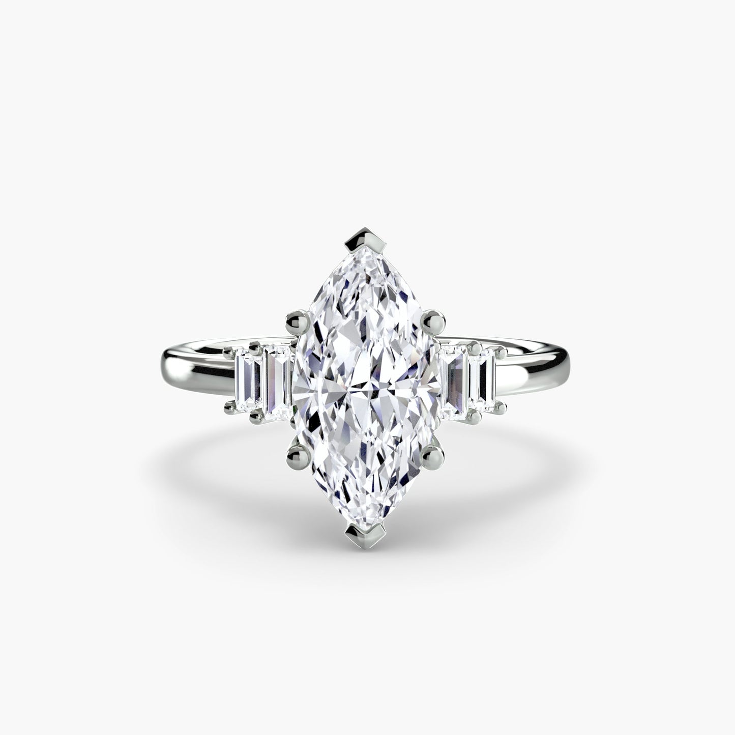 baguette accent solitaire ag & co jewellery