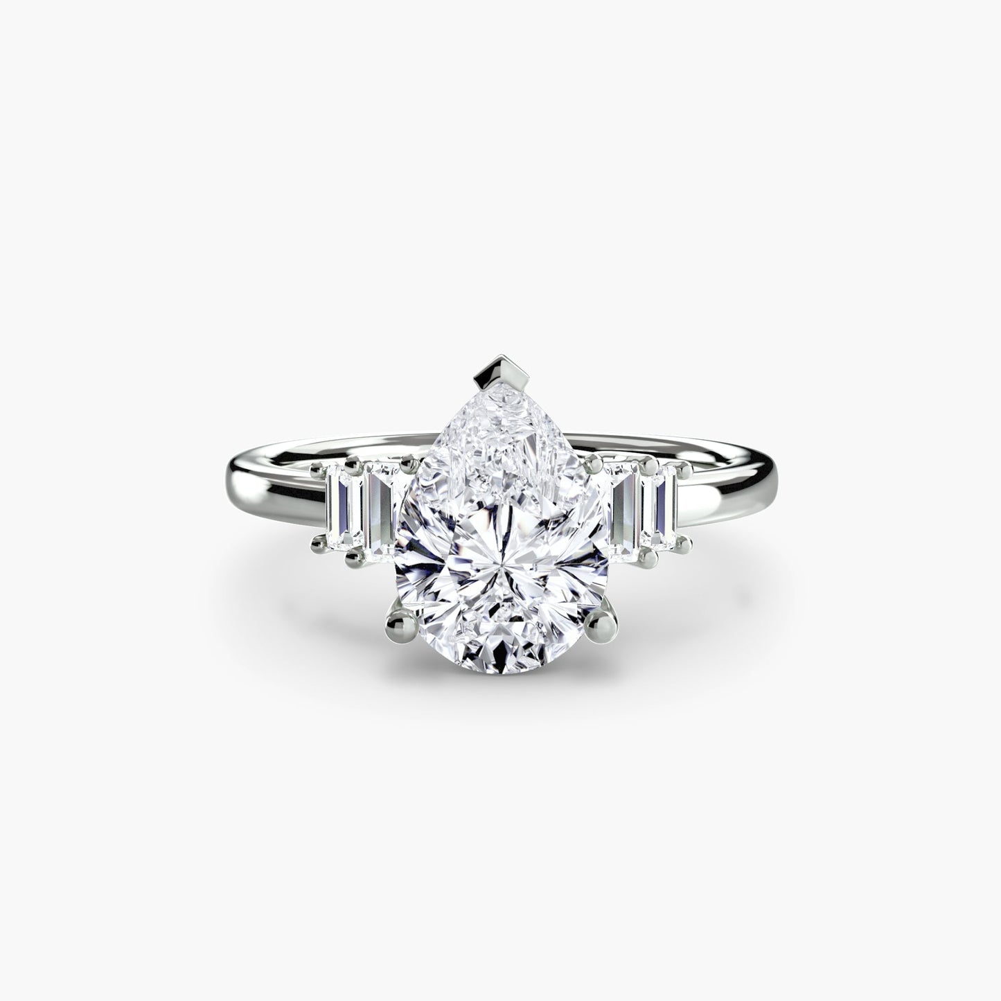 baguette accent solitaire ag & co jewellery