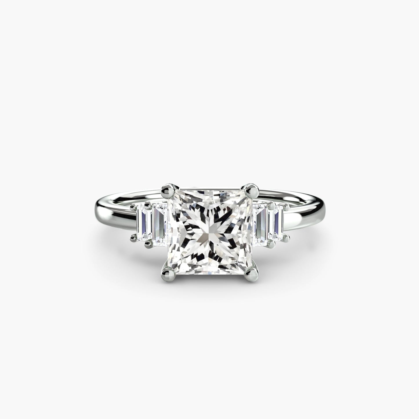 baguette accent solitaire ag & co jewellery