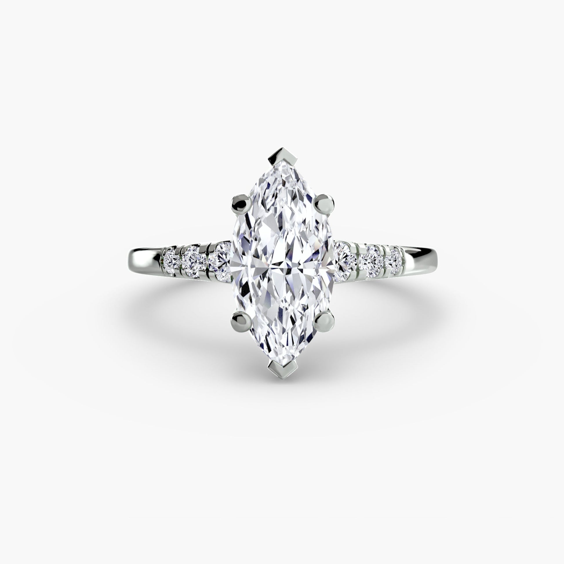 Solitaire with Shoulder Accents AG & CO Jewellery
