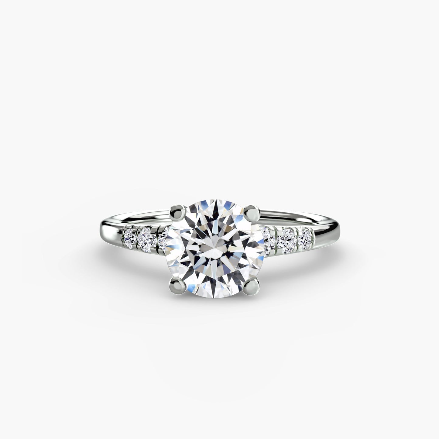 solitaire with shoulder accents ag & co jewellery