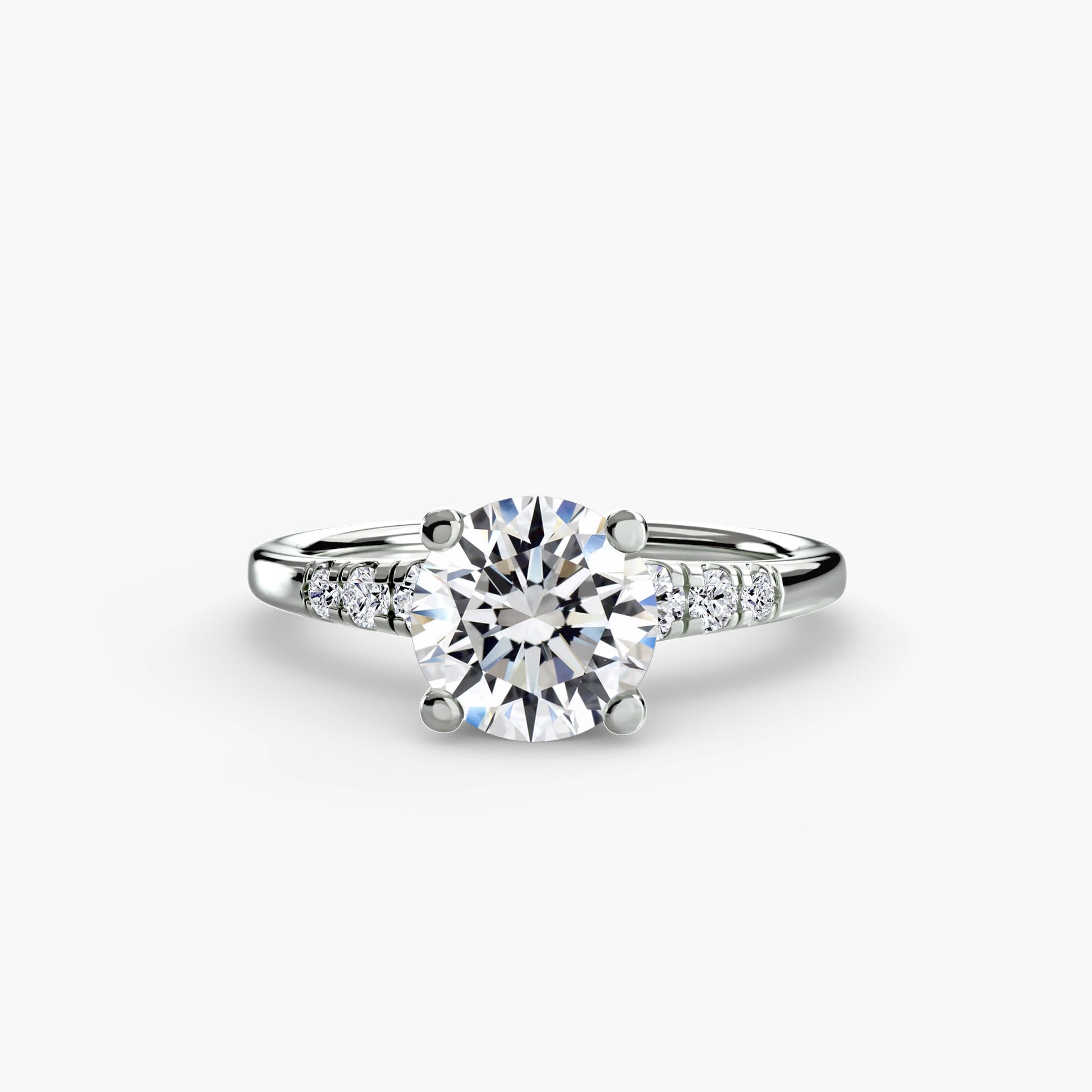 Solitaire with Shoulder Accents AG & CO Jewellery