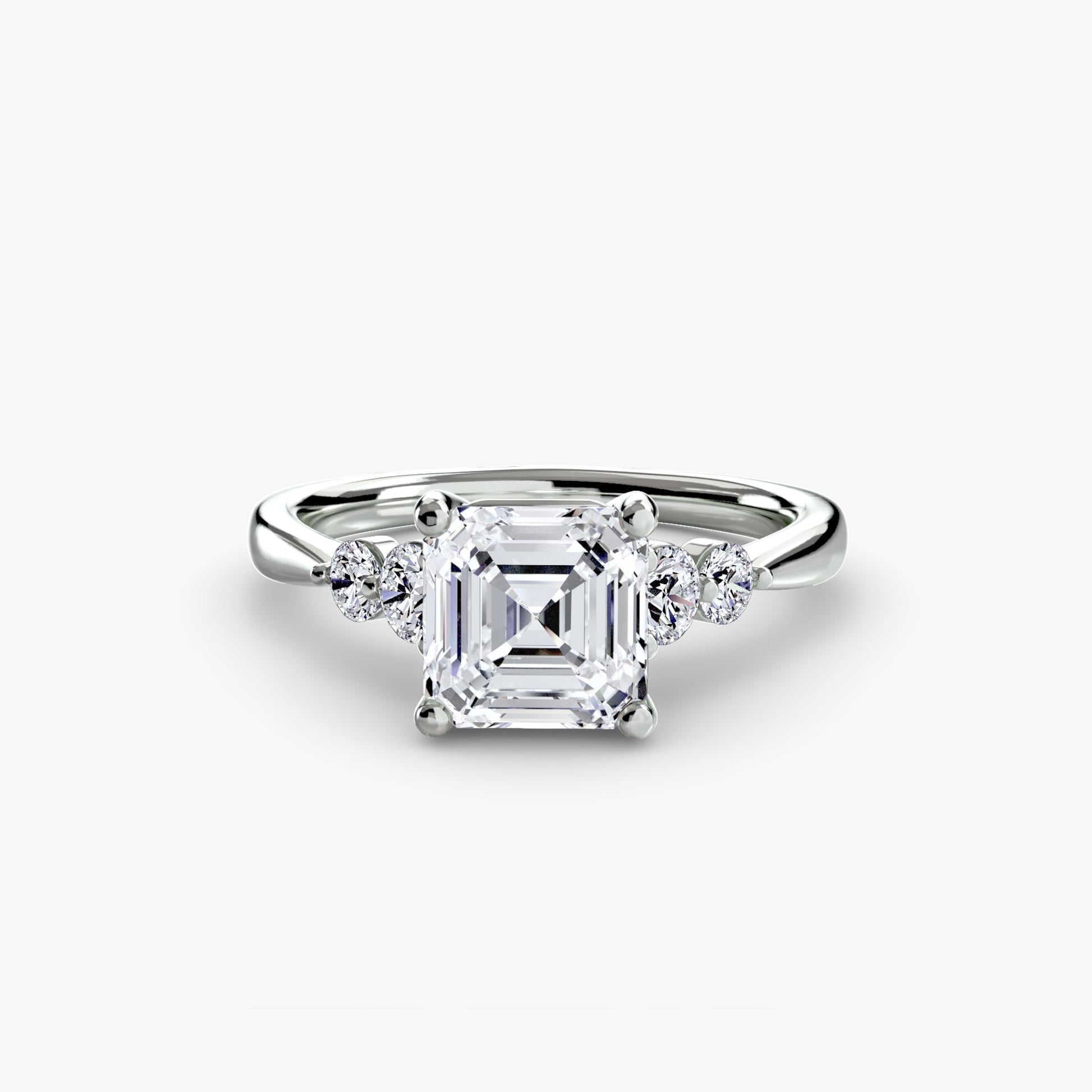 Solitaire with Shoulder Accents 2 AG & CO Jewellery