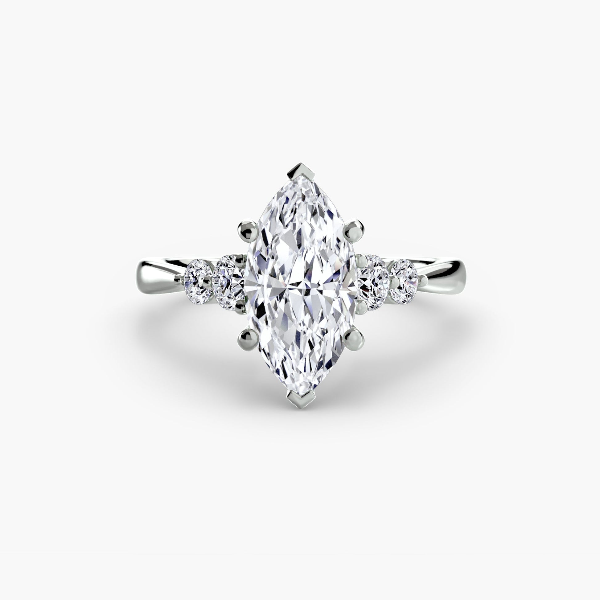 Solitaire with Shoulder Accents 2 AG & CO Jewellery