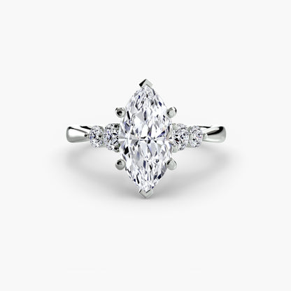 Solitaire with Shoulder Accents 2 AG & CO Jewellery