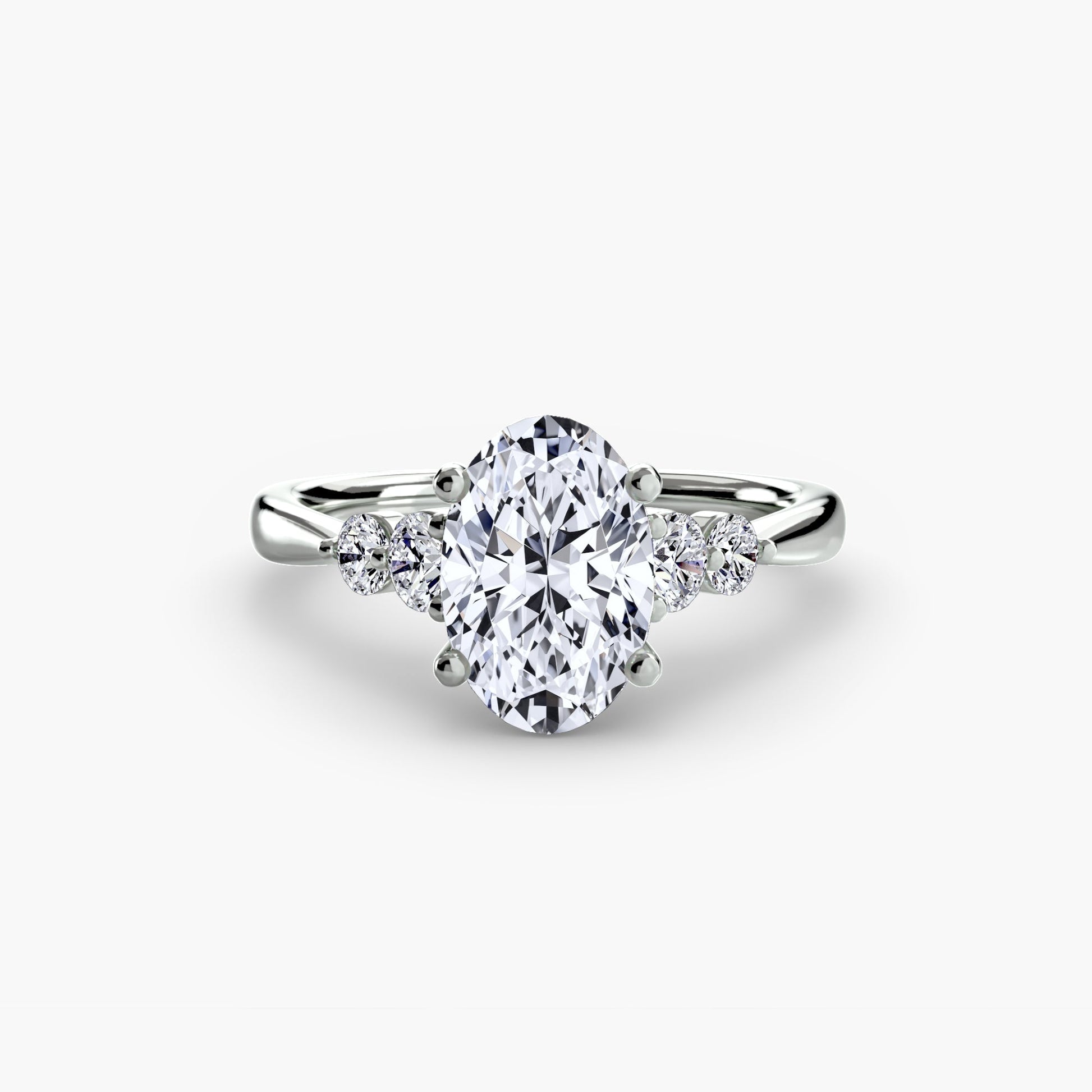Solitaire with Shoulder Accents 2 AG & CO Jewellery