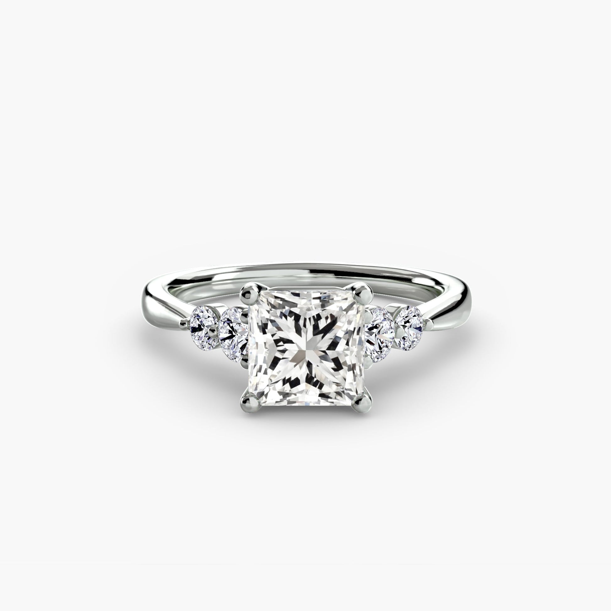 Solitaire with Shoulder Accents 2 AG & CO Jewellery