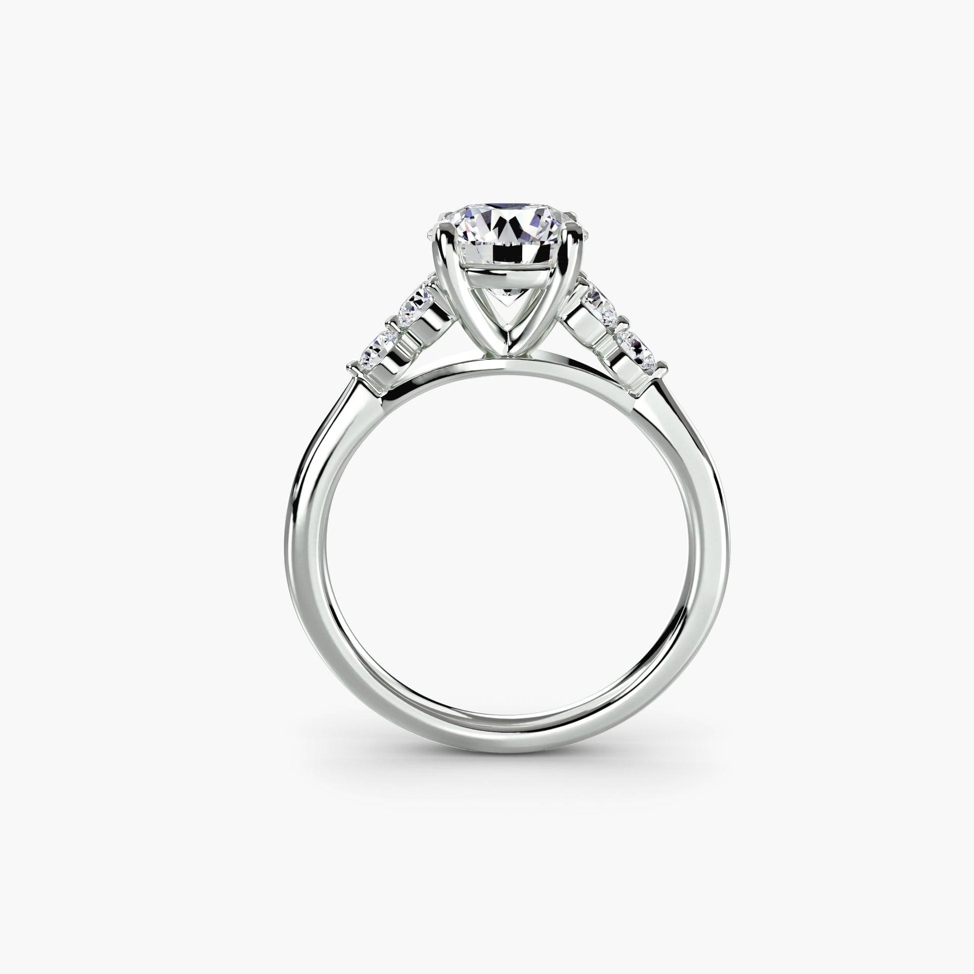 Solitaire with Shoulder Accents 2 AG & CO Jewellery