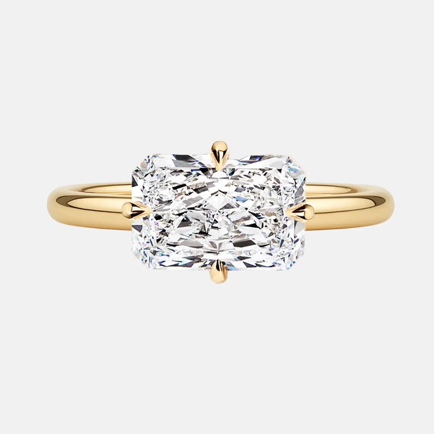 rosalind east-west radiant compass solitaire engagement ring ag & co jewellery