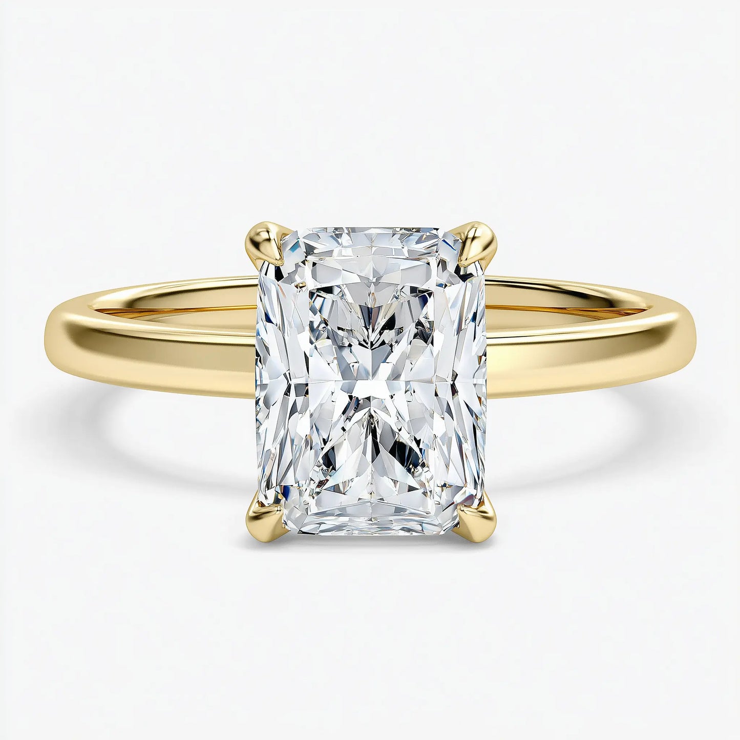 radiant solitaire lab grown diamond engagement ring ag & co jewellery