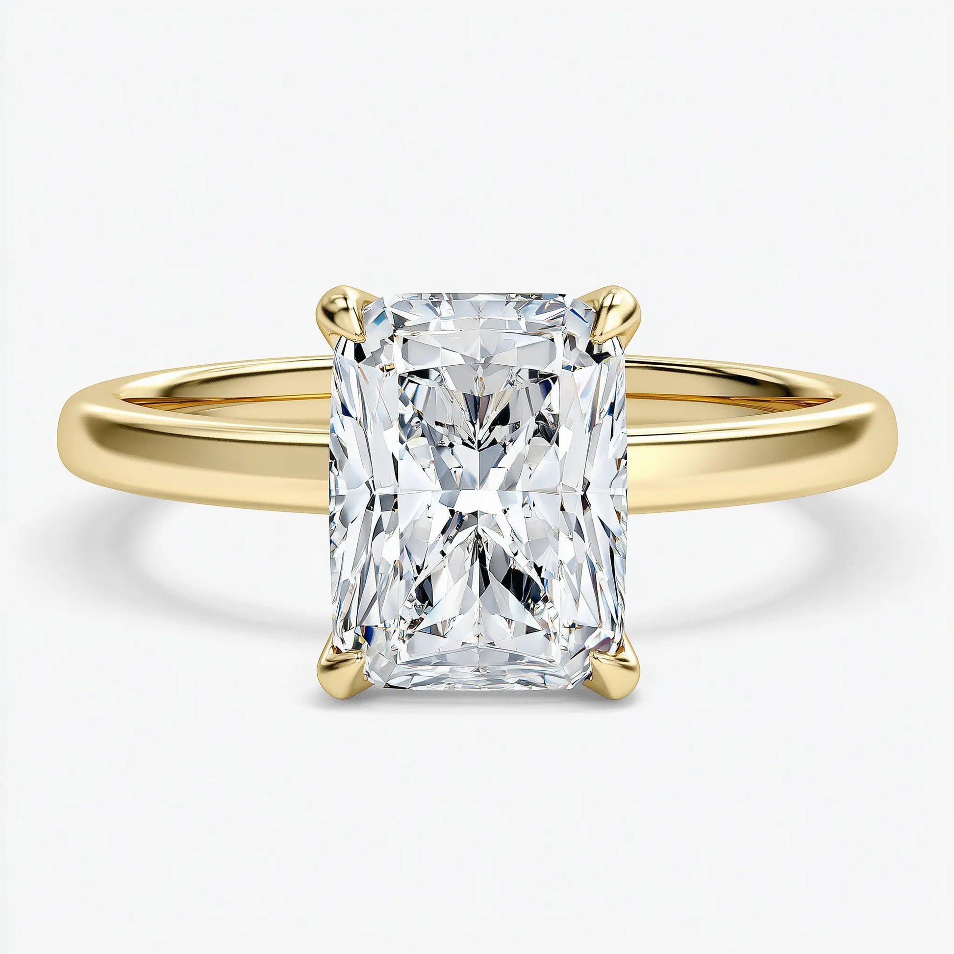 Radiant Solitaire Lab Grown Diamond Engagement Ring AG & CO Jewellery