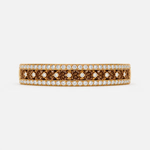 Riviera Champagne & White Diamond Eternity Band