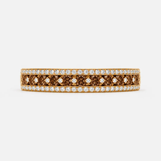 Riviera Champagne & White Diamond Eternity Band