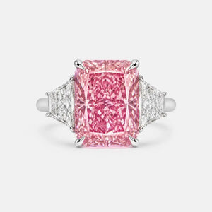 Rosalia Radiant Pink Diamond Trapezoid Trilogy Ring
