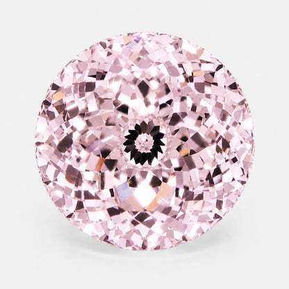 Round Portuguese diamond in a blush pink tone
