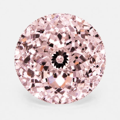 Round Portuguese diamond in a soft pink tone