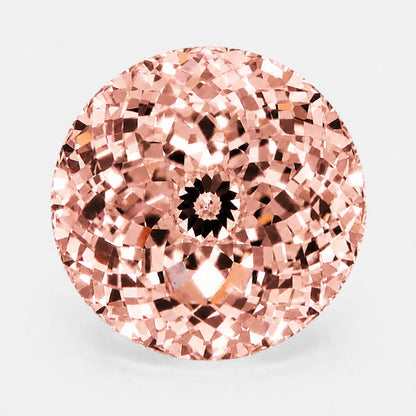 Round Portuguese diamond in a rose pink tone