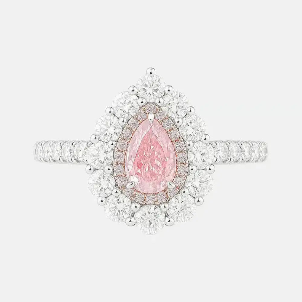 seraphina - pink pear cut diamond ring ag & co jewellery