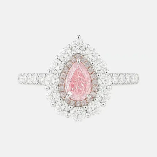 SERAPHINA - Pink Pear Cut Diamond Ring AG & CO Jewellery