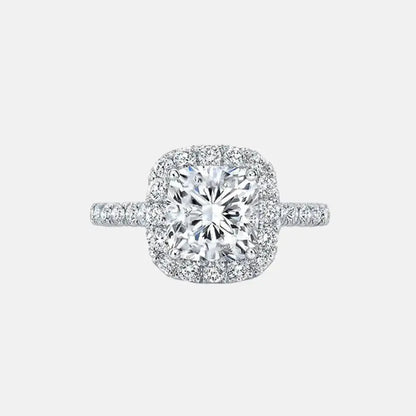SERENA - Cushion Cut Halo Pavé Lab Diamond Engagement Ring AG & CO Jewellery