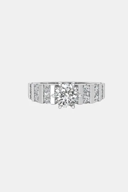 SERENA – Round Solitaire with Channel Set Diamond Band AG & CO Jewellery