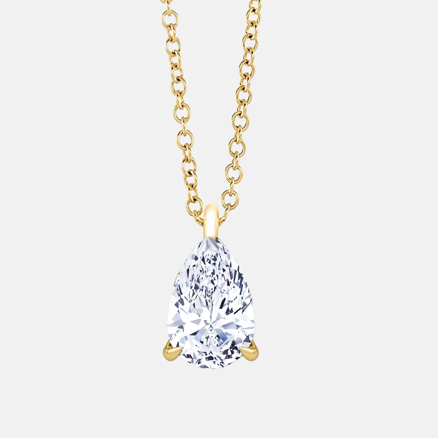 SIERRA — Pear  Diamond Pendant Necklace AG & CO Jewellery