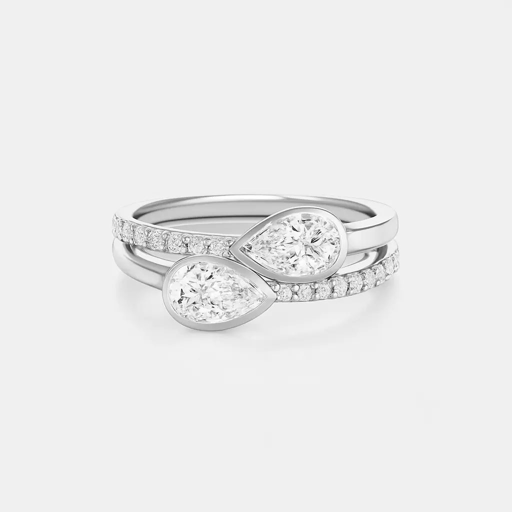 SOLSTICE– Double Pear Toi et Moi AG & CO Jewellery