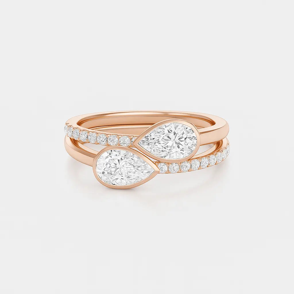 solstice– double pear toi et moi ag & co jewellery