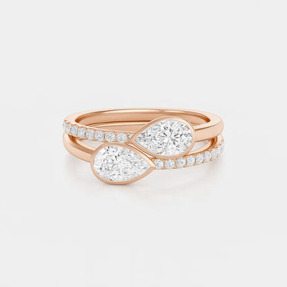 SOLSTICE– Double Pear Toi et Moi AG & CO Jewellery