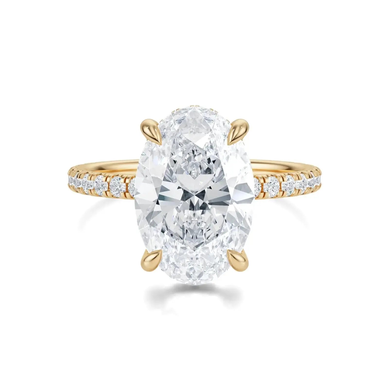 SOPHIE oval hidden halo pavé engagement ring AG & CO Jewellery