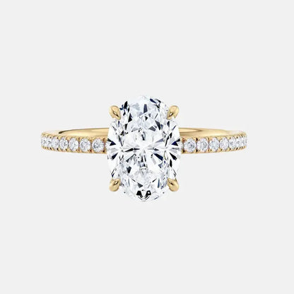 SOPHIE Oval Hidden Halo Pavé Band AG & CO Jewellery