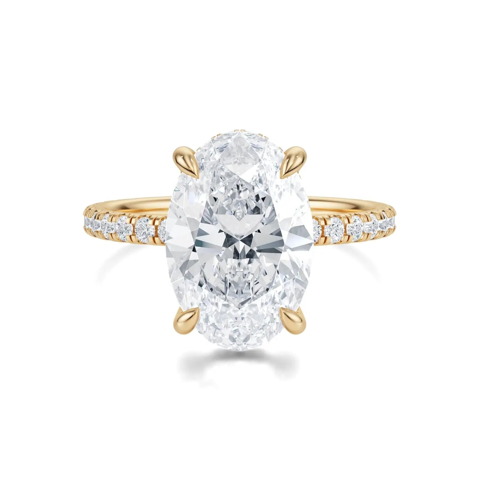 SOPHIE oval hidden halo pavé engagement ring AG & CO Jewellery