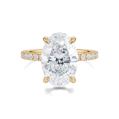 SOPHIE oval hidden halo pavé engagement ring AG & CO Jewellery