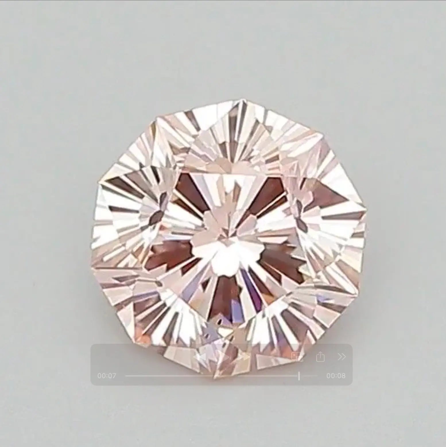 0.86ct Fancy Pink Decagon Brilliant Cut Starburst Concave Lab Grown Diamond - AG & CO Jewellery