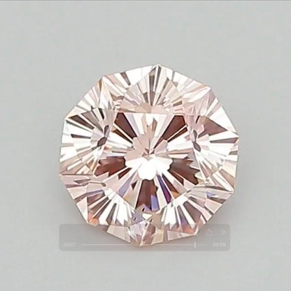 0.86ct Fancy Pink Decagon Brilliant Cut Starburst Concave Lab Grown Diamond - AG & CO Jewellery