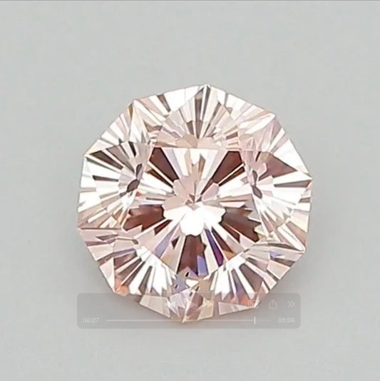 0.86ct Fancy Pink Decagon Brilliant Cut Starburst Concave Lab Grown Diamond - AG & CO Jewellery