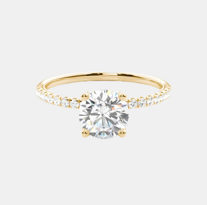 Louisa - 4-Claw Pave Engagement Ring Setting with Hidden Halo AG & CO Jewellery