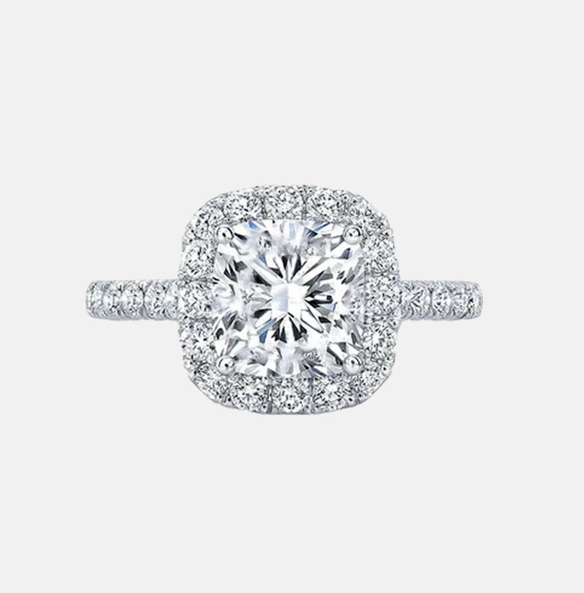 Penelope - Halo Pear Lab-Grown Diamond Engagement Ring with Pavé Band AG & CO Jewellery