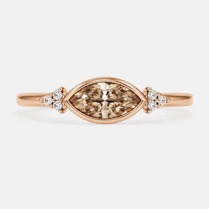 Sienna Champagne Marquise Cluster Ring