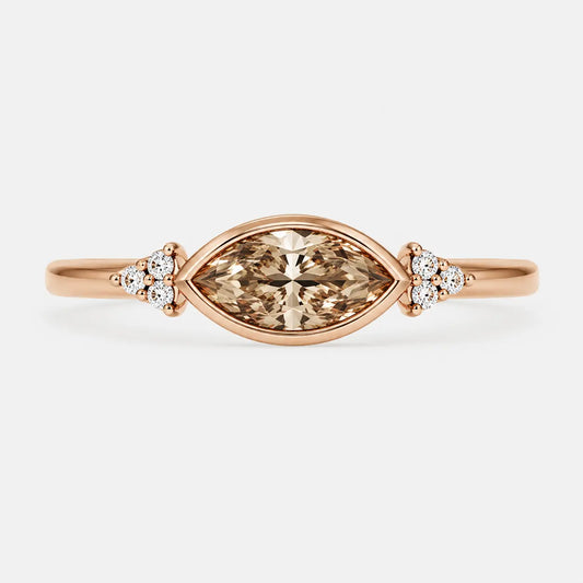 Sienna Champagne Marquise Cluster Ring