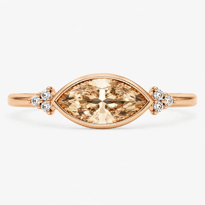 Sienna Champagne Marquise Cluster Ring AG & CO Jewellery