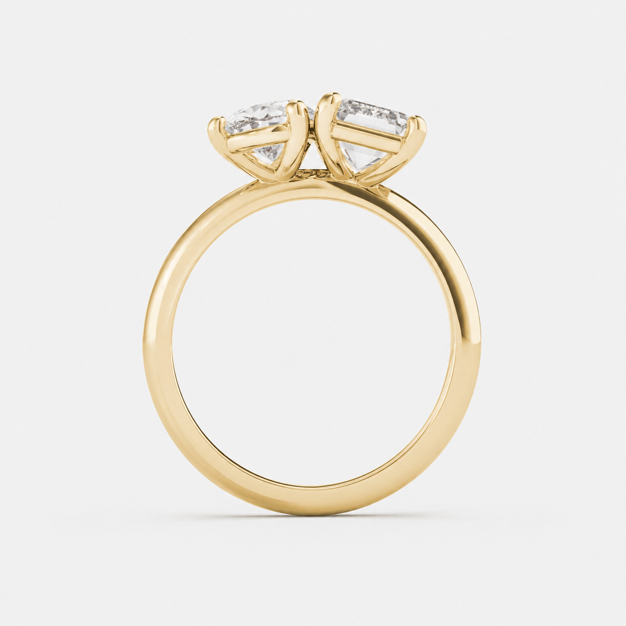 Sorelle - Toi Et Moi Emerald And Pear Solitaire 18k Engagement Ring AG & CO Jewellery