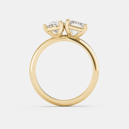 Sorelle - Toi Et Moi Emerald And Pear Solitaire 18k Engagement Ring AG & CO Jewellery