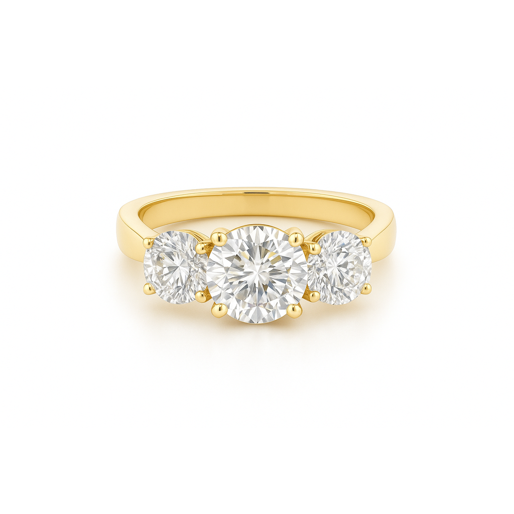 Anna - Round Trilogy Diamond Engagement Ring AG & CO Jewellery
