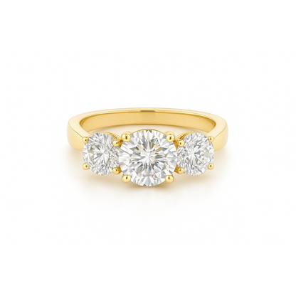 Anna - Round Trilogy Diamond Engagement Ring AG & CO Jewellery