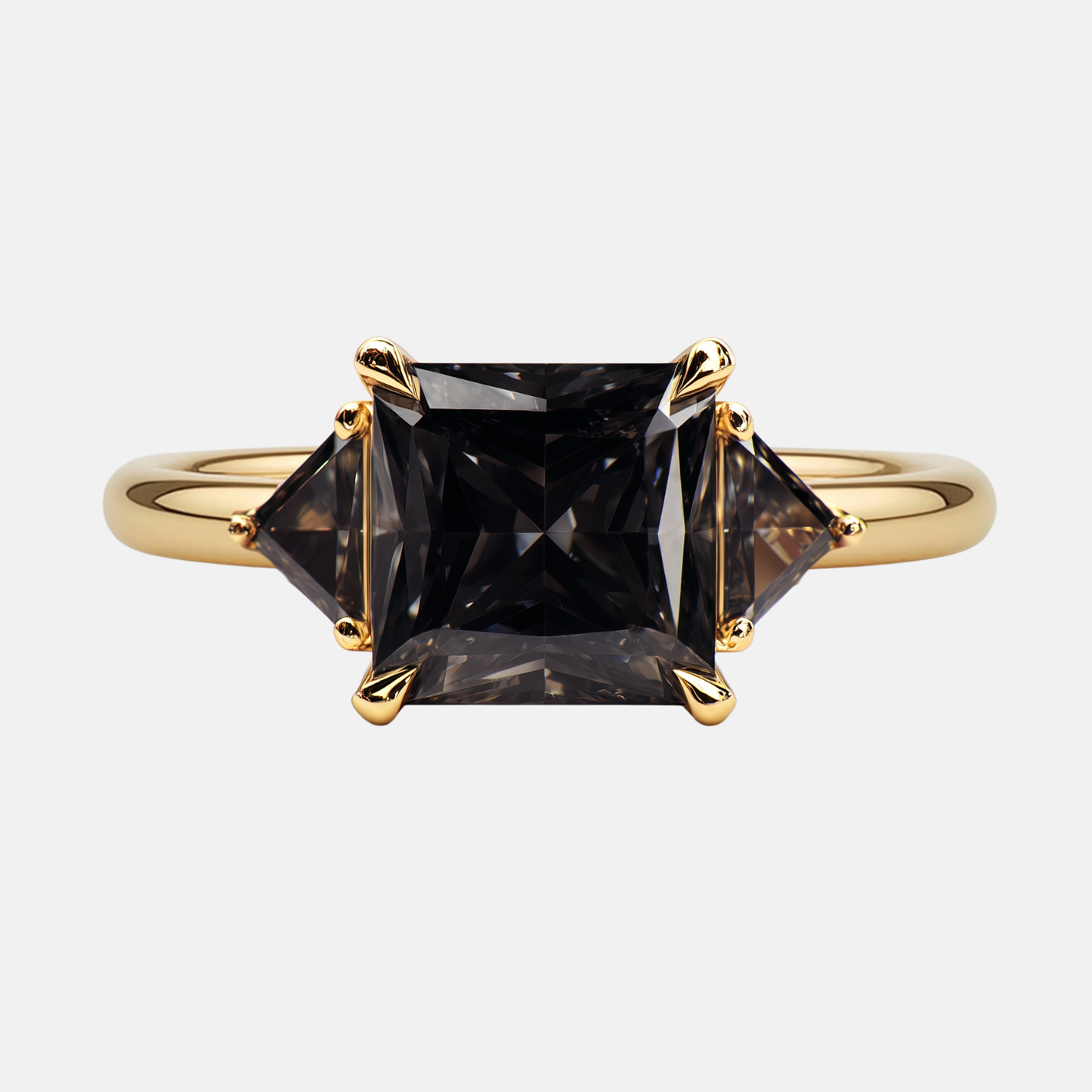 the obsidian trilliant black diamond ring ag & co jewellery
