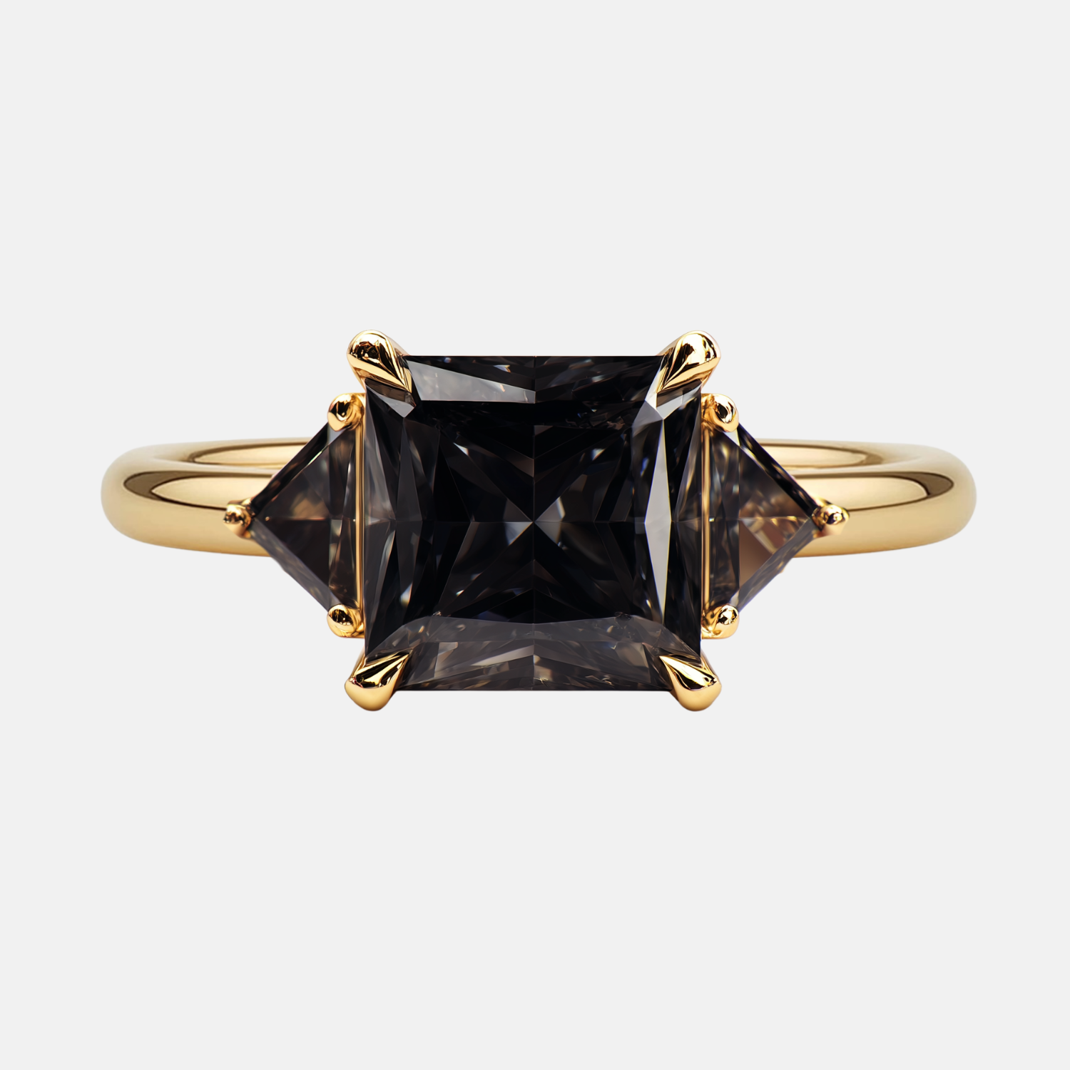 The Obsidian Trilliant Black Diamond Ring AG & CO Jewellery