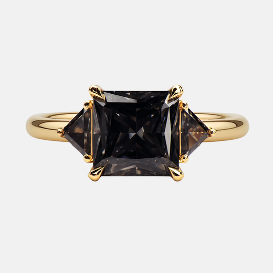The Obsidian Trilliant Black Diamond Ring AG & CO Jewellery